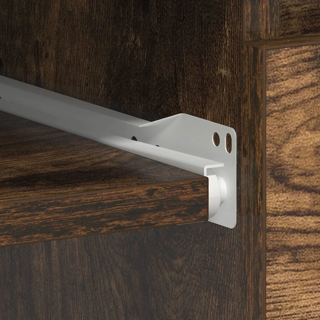 Scrivania Rovere Fumo 90x45x76 cm in Legno Multistrato 815507