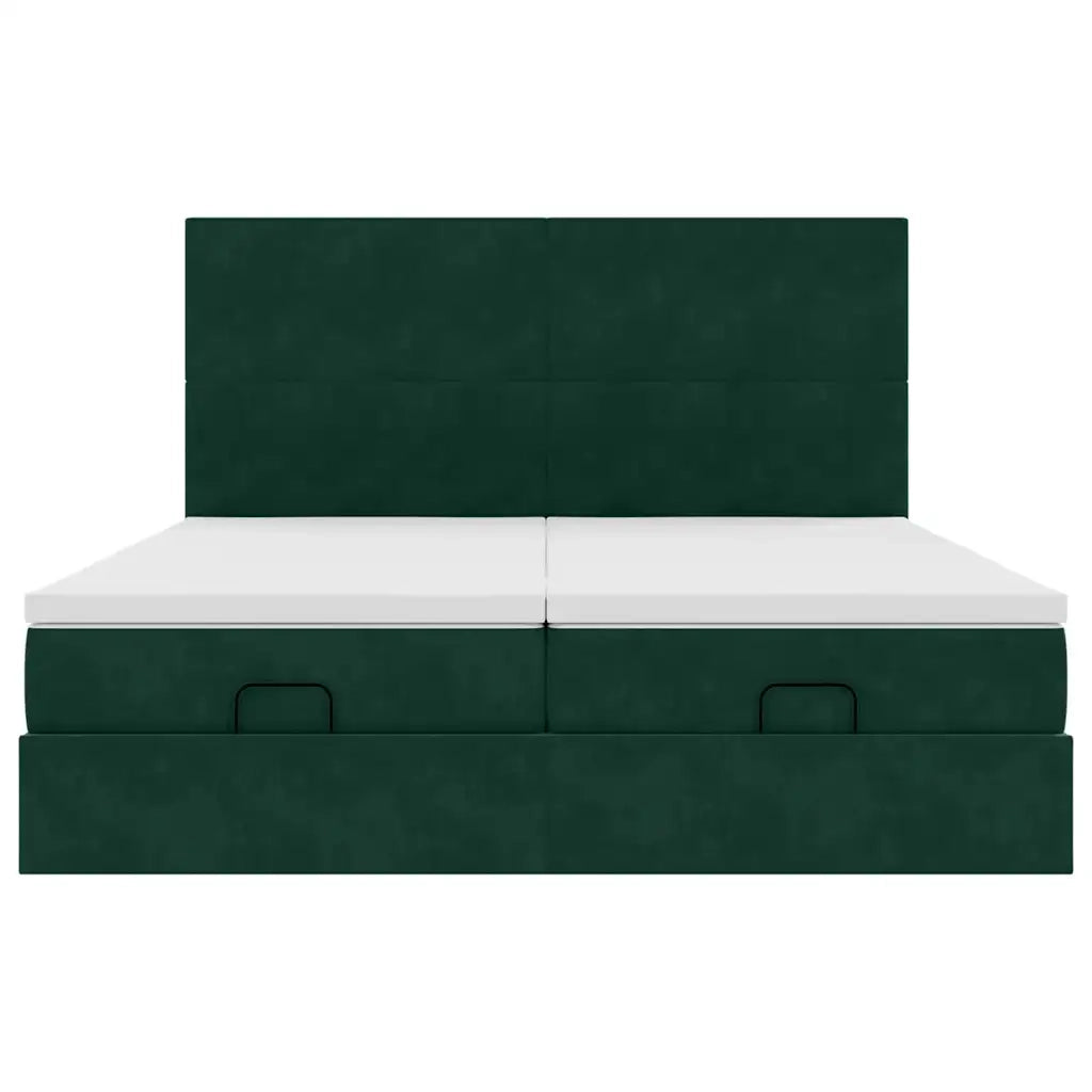 Struttura Letto Pouf con Materassi 200x200 cm Velluto 3314612