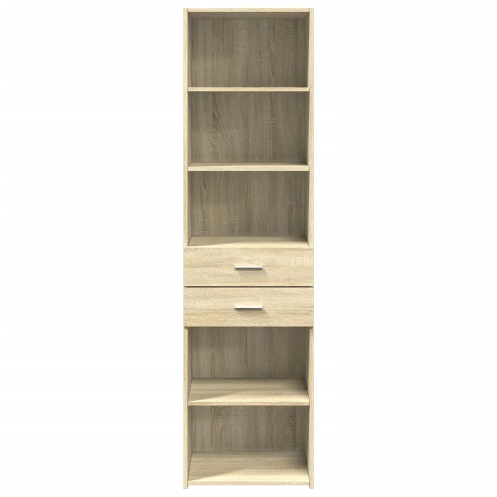 Buffet credenza cassettiera armadio mobile contenitore organizer cucina soggiorno salotto rovere Sonoma alto 50 x 42,5 x 185 cm legno ingegnerizzato marrone 02_0034072