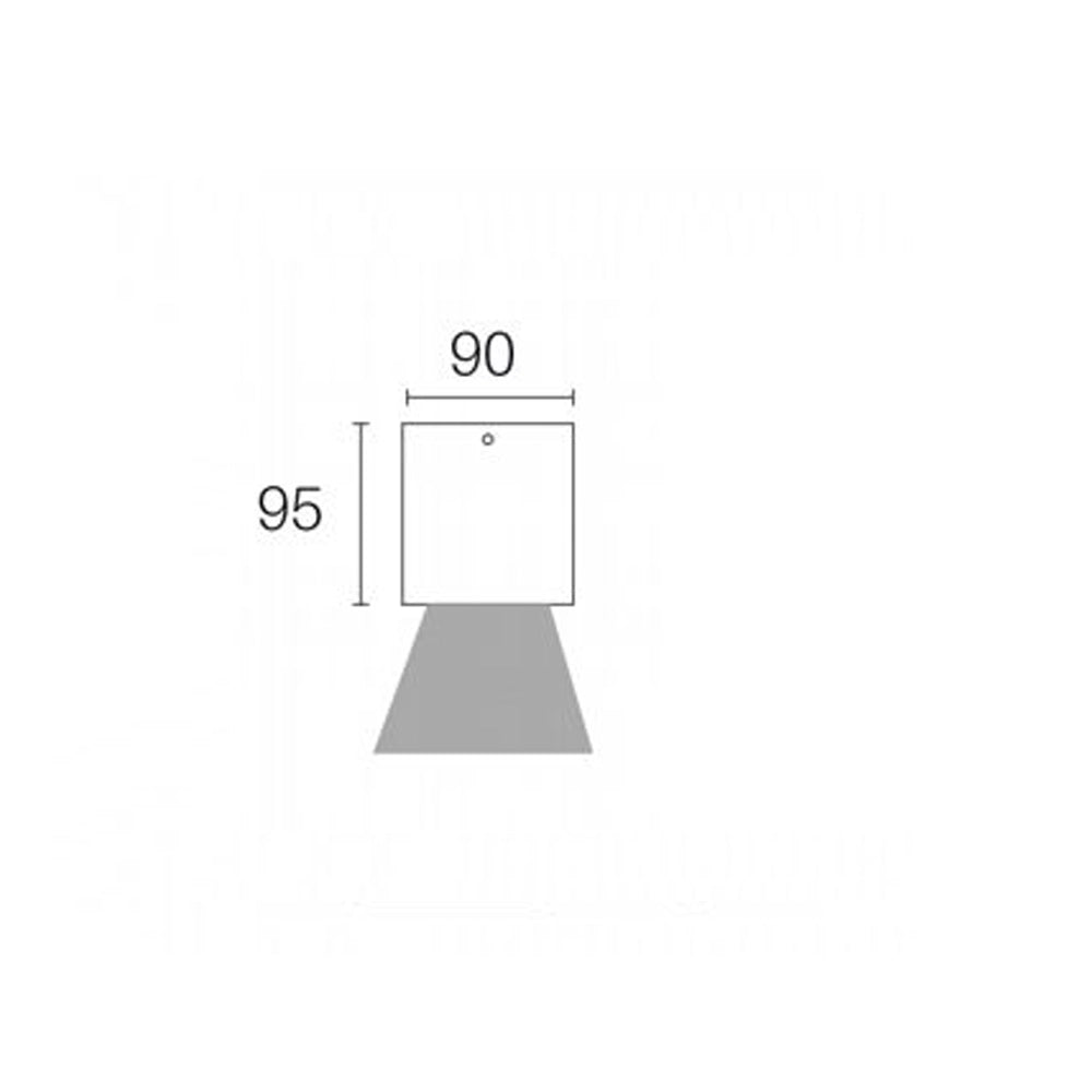 Punto Luce Da Esterno Moderno Lula Alluminio E Vetro Bianco Led 6W 4000K