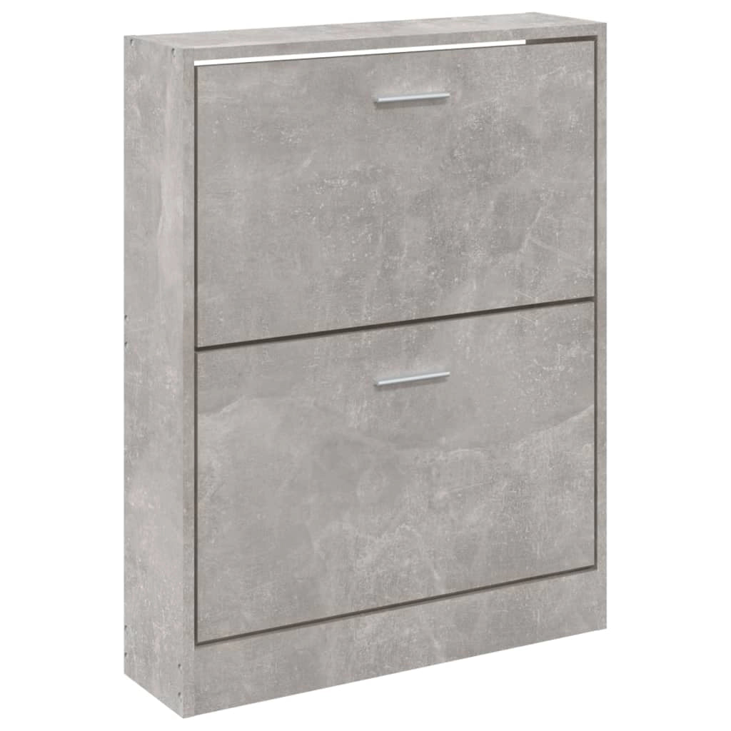 Scarpiera mobiletto portascarpe mobile per ingresso/corridoio/soggiorno 59 x 17 x 81 cm legno ingegnerizzato grigio 02_0021822