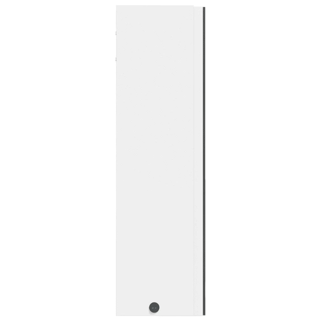 Mobiletto da bagno a parete con specchio e illuminazione a LED 60 x 13 x 52 cm pratico contenitore stile pulito legno bianco 02_0047269