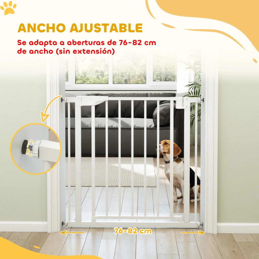 Cancelletto di Sicurezza per Bambini ¨C Xylo ¨C Bianco 76-81cm Apertura Automatica
