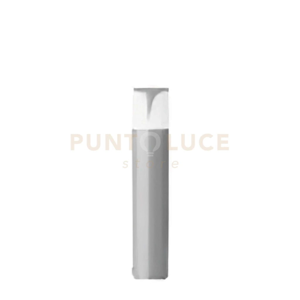 GES721- PALETTO H.50CM D.9CM GRIGIO METALLIZZATO 1 LUCE ATTACCO E27 IP44