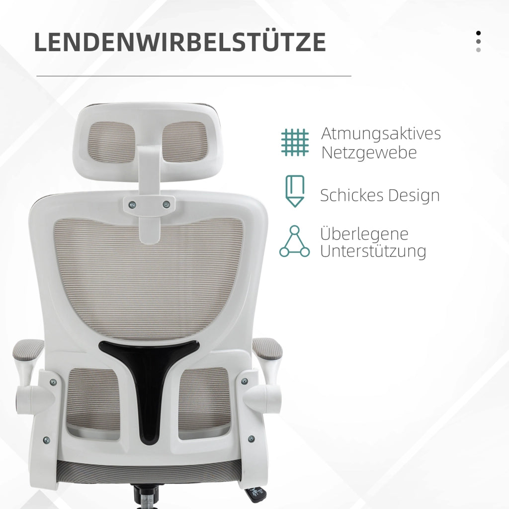 SEDIA Ufficio ergonomica regolabile 60x59x114-122 cm Mesh Grigio