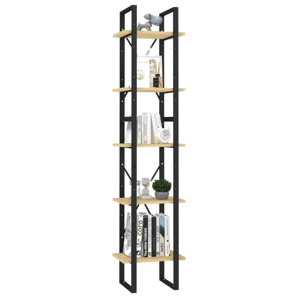 Libreria a 5 Ripiani Marrone 40x30x175 cm in Legno di Pino 3081973
