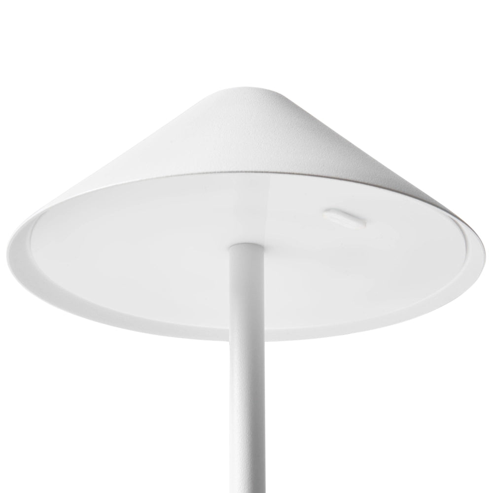 Lampada da tavolo in alluminio bianco con interruttore a sfioramento e cavo di ricarica USB senza fili stile moderno