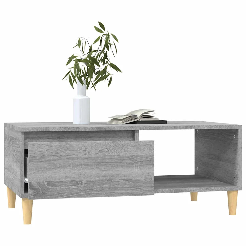 Tavolino Salotto Grigio Sonoma 90x50x36,5 cm Legno Multistrato 821050
