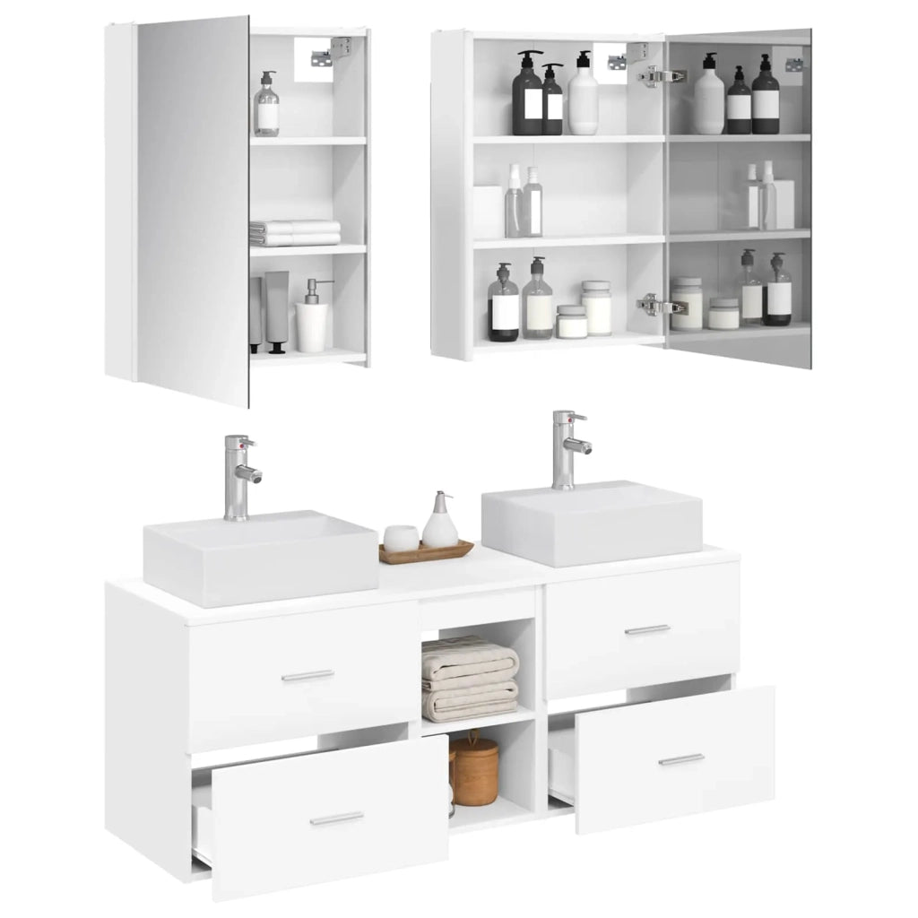 Set di mobili per il bagno 5 pcs Bianco 3406807