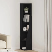 Mobile angolare Nero 27,5x27x140cm Legno multistrato 889866