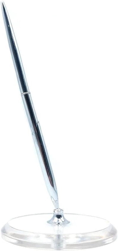 Penholder per scrivania con base in cristallo di acetato - Registrazione per penna stilografica - Stand per firme - Base in cristallo di acetato - Regalo per carta da lettere - Ideale per matrimoni e feste.