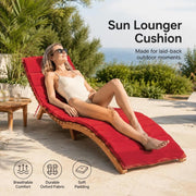 Sun Lounger Cushion, Red, 200x60x3 Cm, Oxford Fabric