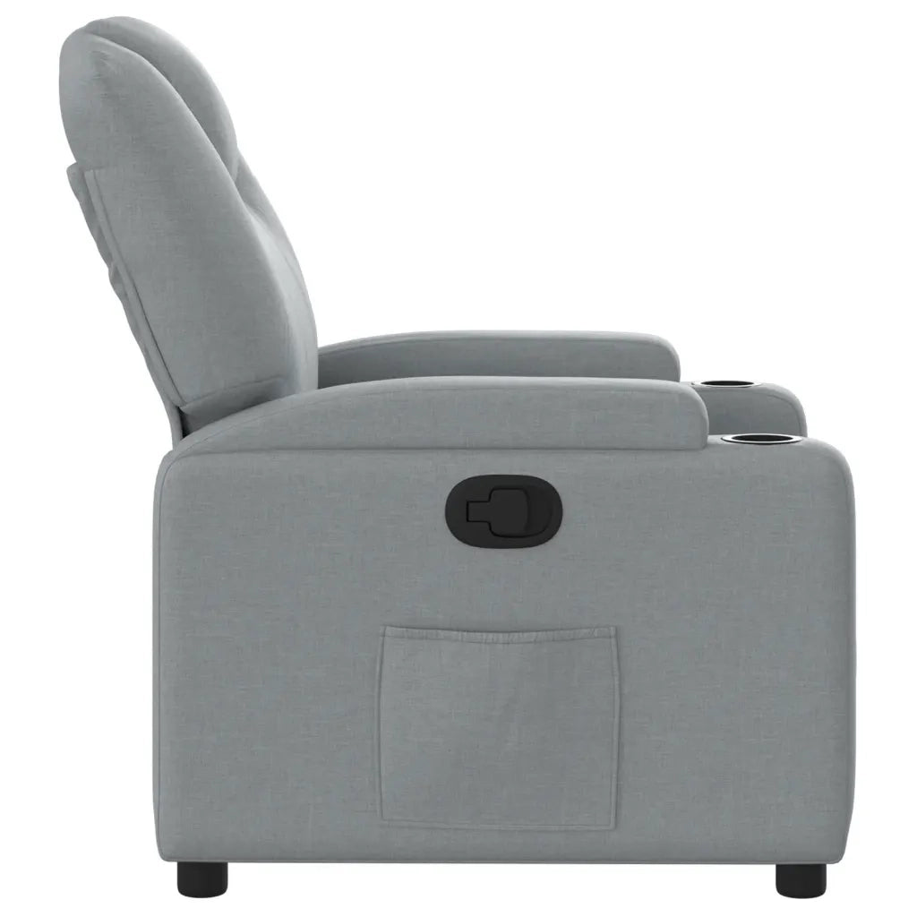 Divano Sedia-Poltrona reclinabile in tessuto grigio chiaro 867327