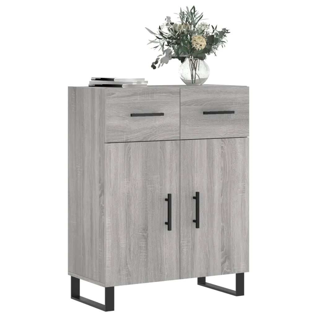Credenza-Buffet-Armadio da cucina Grigio Sonoma 69,5x34x90 cm in Legno Multistrato 774447