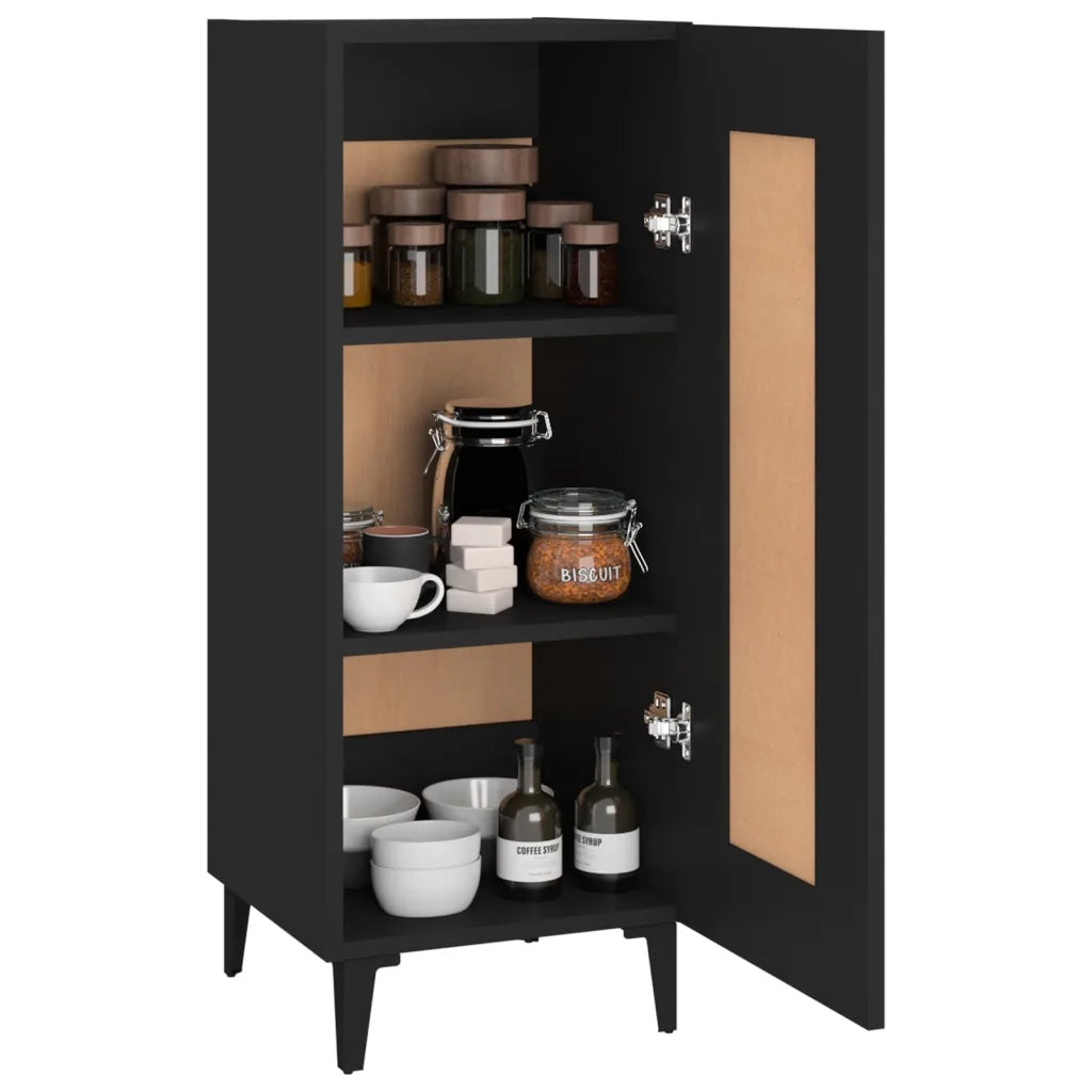 Credenza Nero 34,5x34x90 cm in Legno Multistrato cod mxl 12952