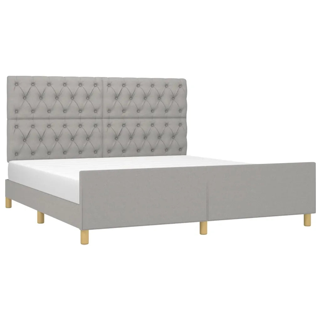 Giroletto senza Materasso Grigio Chiaro 160x200 cm Tessuto 3125308