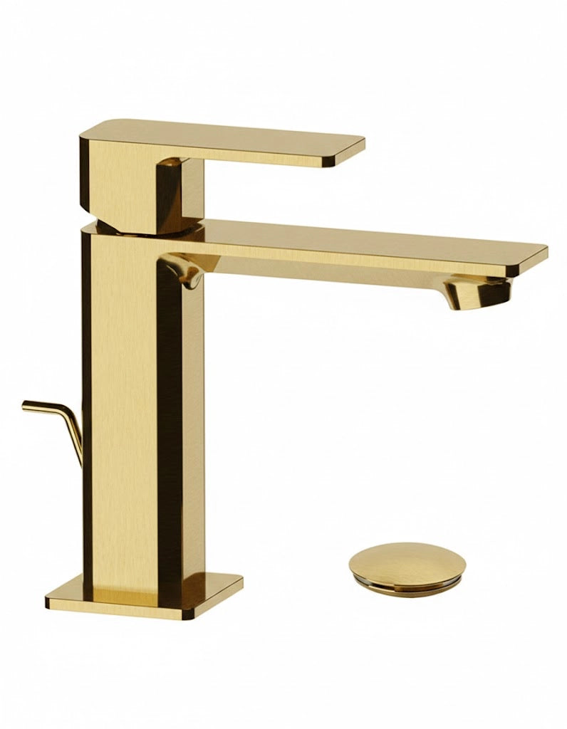 MISCELATORE MONOCOMANDO LAVABO ICON- Oro Spazzolato- MARIA- pezzi 1