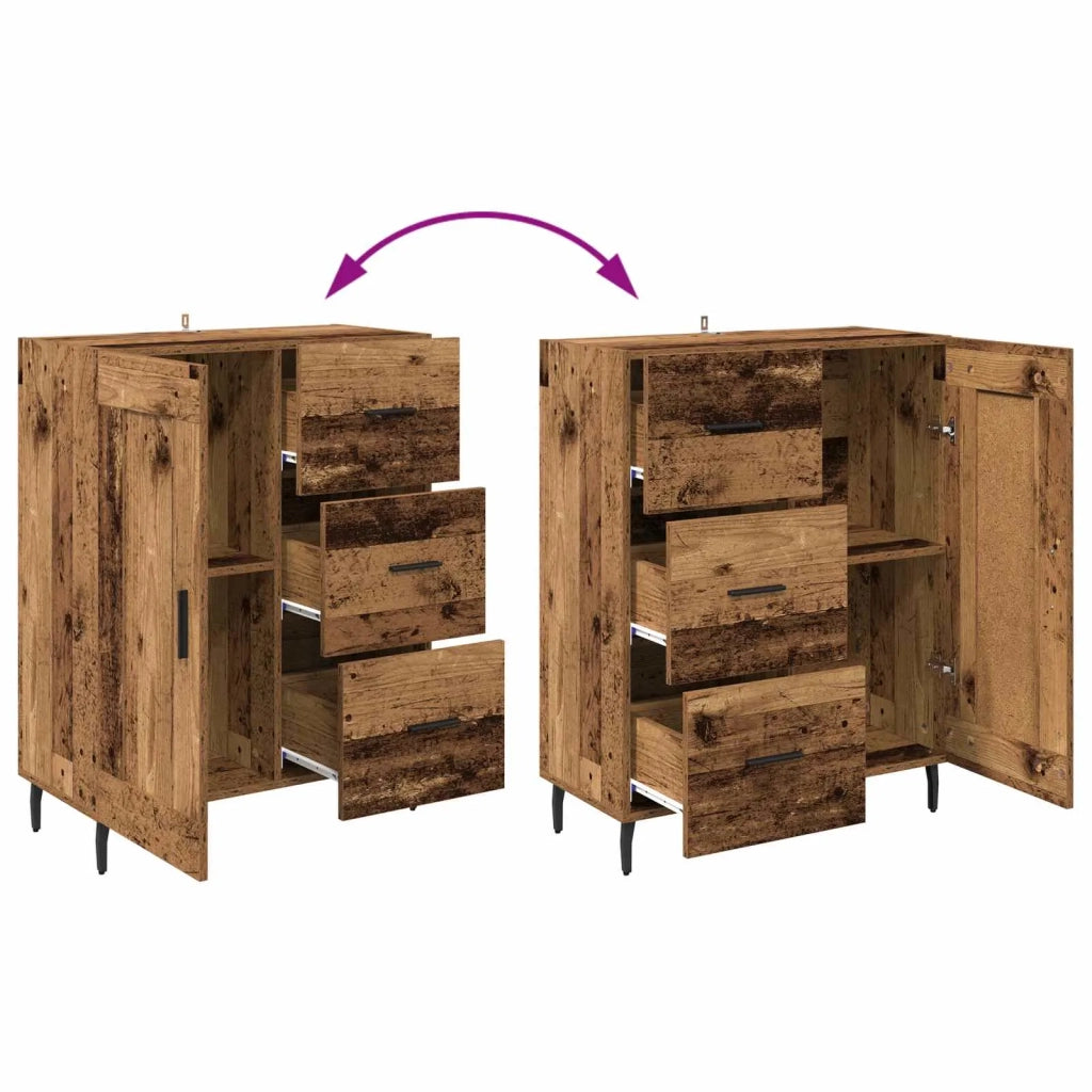 Credenza | Madia | Buffet da pranzo | Armadio da pranzo con cassetto Legno vecchio 69,5 x 34 x 90 cm