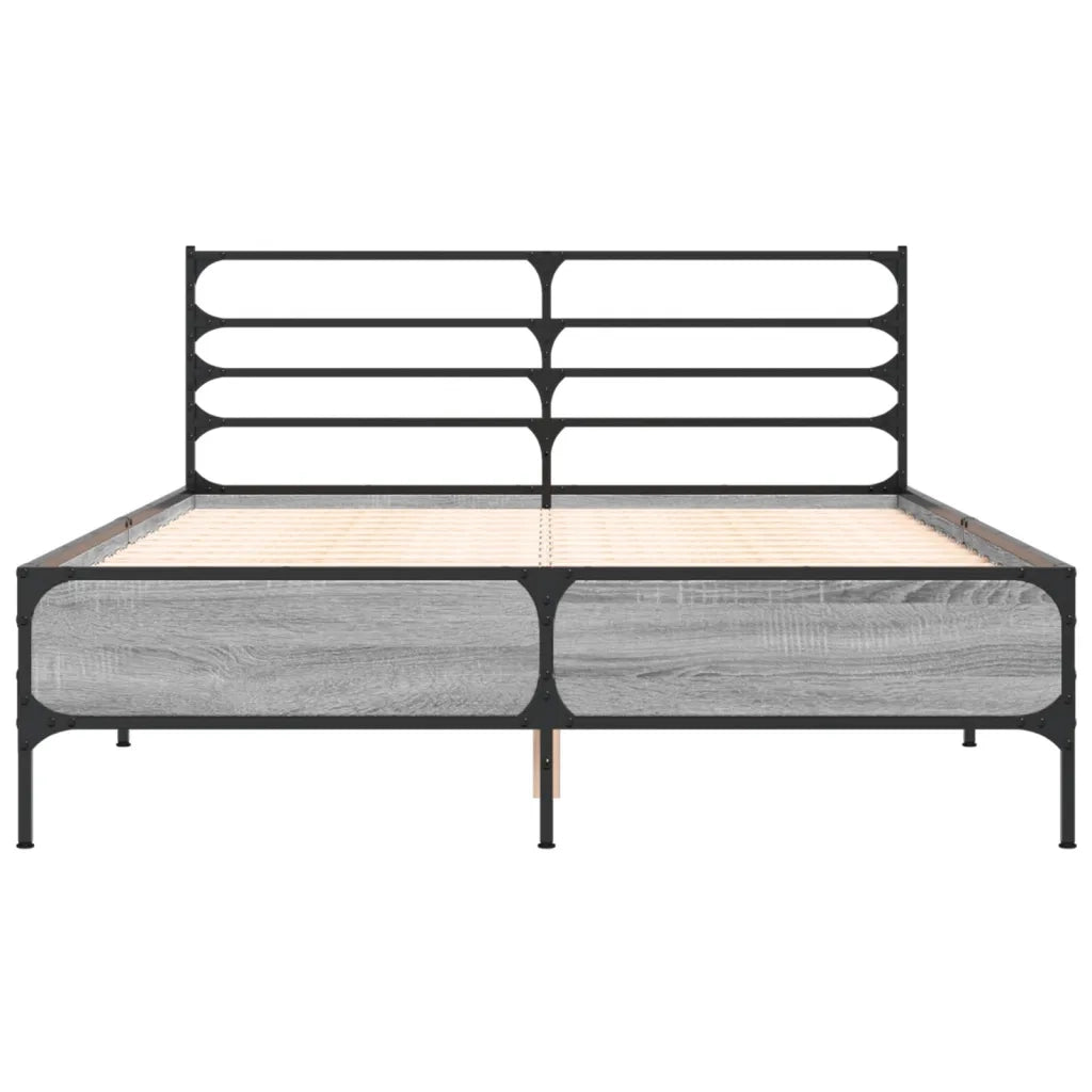 Giroletto Grigio Sonoma 135x190 cm in Legno Multistrato Metallo