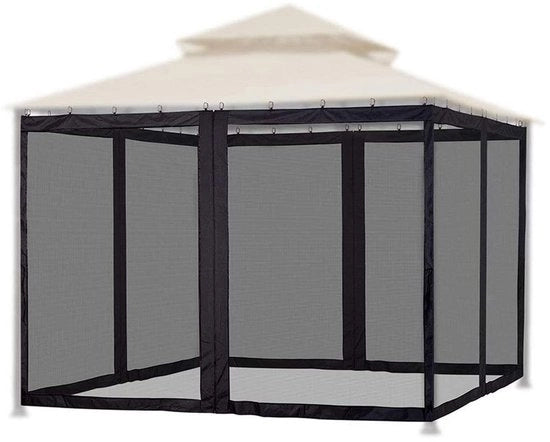 Pannelli di Rafforzamento per Giardino con Cerniera - Tenda di Vetro per Terrazza - 4 Pannelli - Telaio di Privacy per Esterni - Poliestere - 300 x 300 x 220 cm - Rete