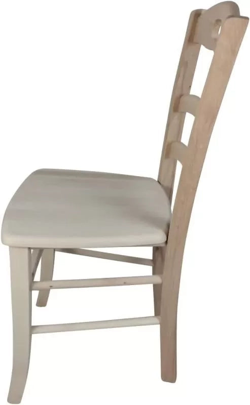 Set 2 sedie cucina classico legno grezzo seduta legno 40x44x88 - Mobili 2G