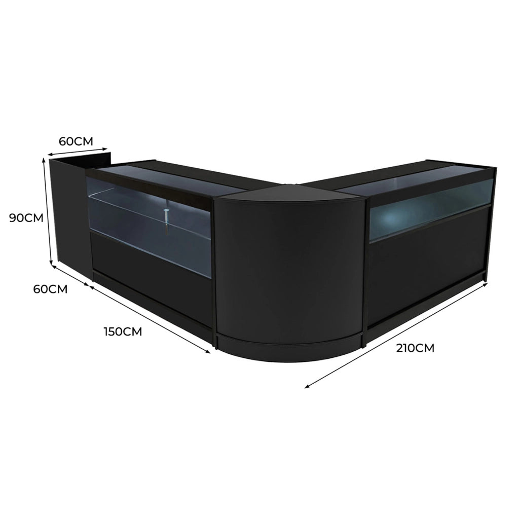 Set Banconi Neri Gravity LED B1500 C1500 CM60 TB60 con Serratura