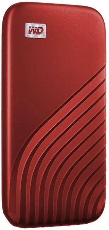 My Passport SSD, 1TB SSD Esterno, SSD portatile con tecnologia NVMe, USB-C, con velocità di lettura fino a 1050 MB/s, 1000 MBs in scrittura, funziona con PC, Xbox e Playstation, Rosso