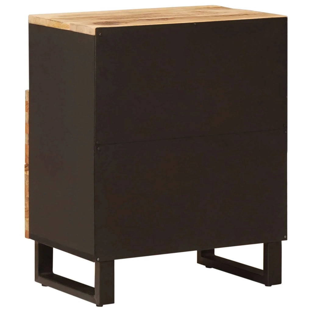 Armadio letto compatto in legno massello di mango 50 x 33 x 62 cm 2 cassetti design moderno in legno marrone 02_0057812