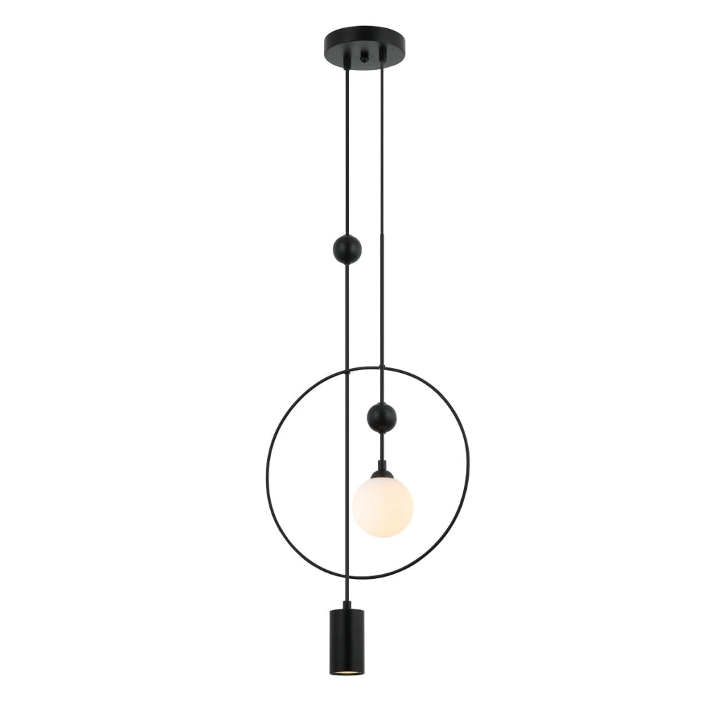 Lampada sospensione nera doppia Italux Trosti PND-428892-BK