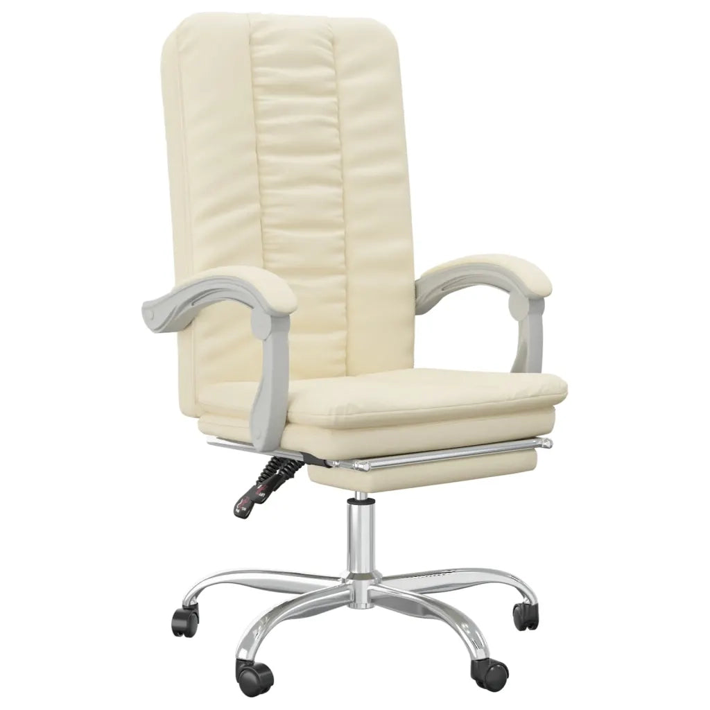 Poltrona da Ufficio Reclinabile Crema in Similpelle cod mxl 26127