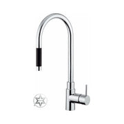 CM 9102MISCINOX ACQUAMIX Miscelatore cucina con canna girevole e doccia estraibile colore Inox