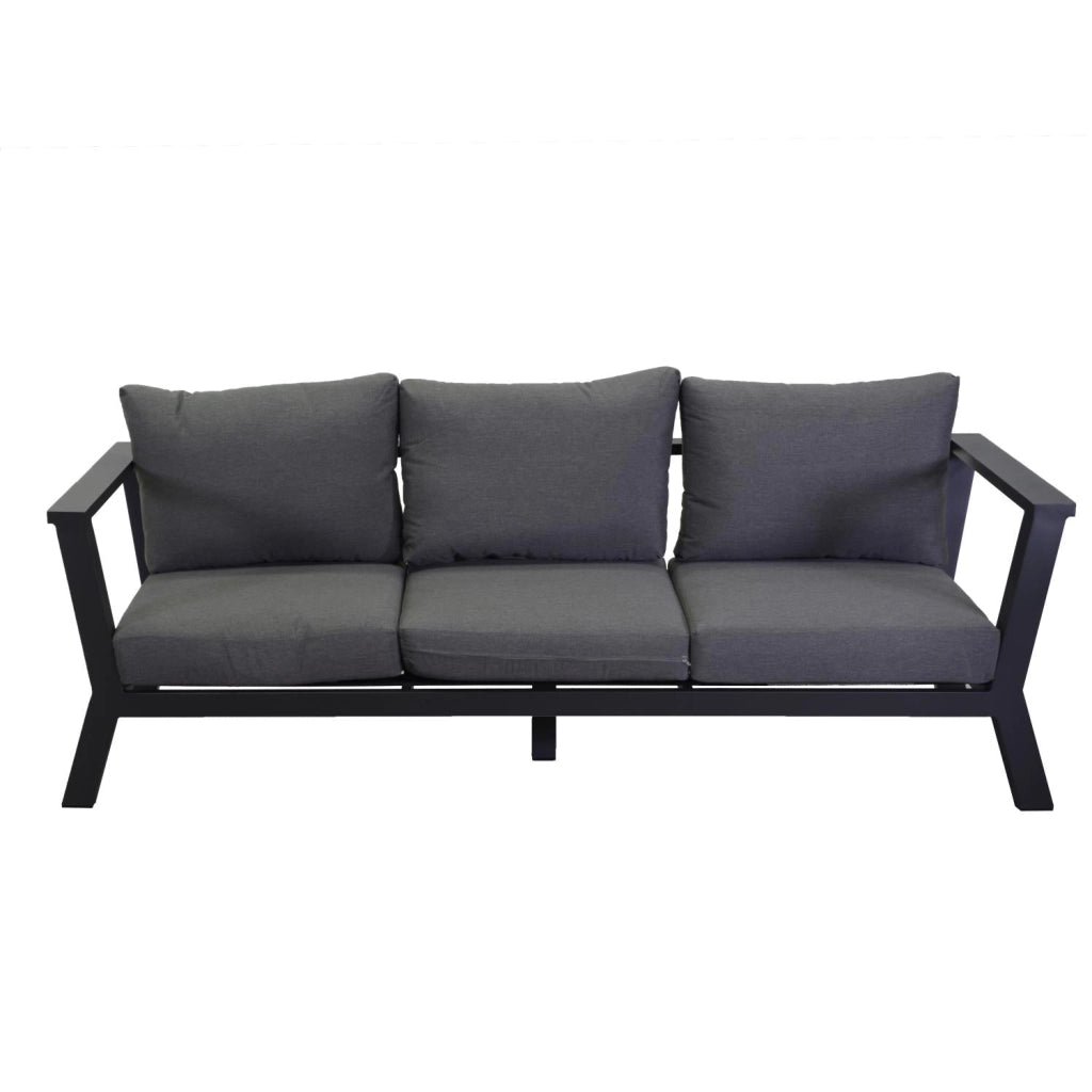Divano 3 Posti 193x78xh84 cm in Alluminio Riverton Antracite