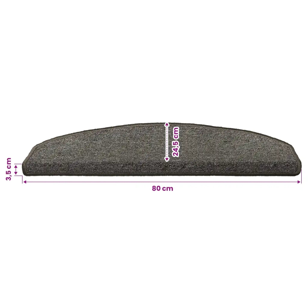 Tappetini per scale autoadesivi 15 pcs Grigio Scuro