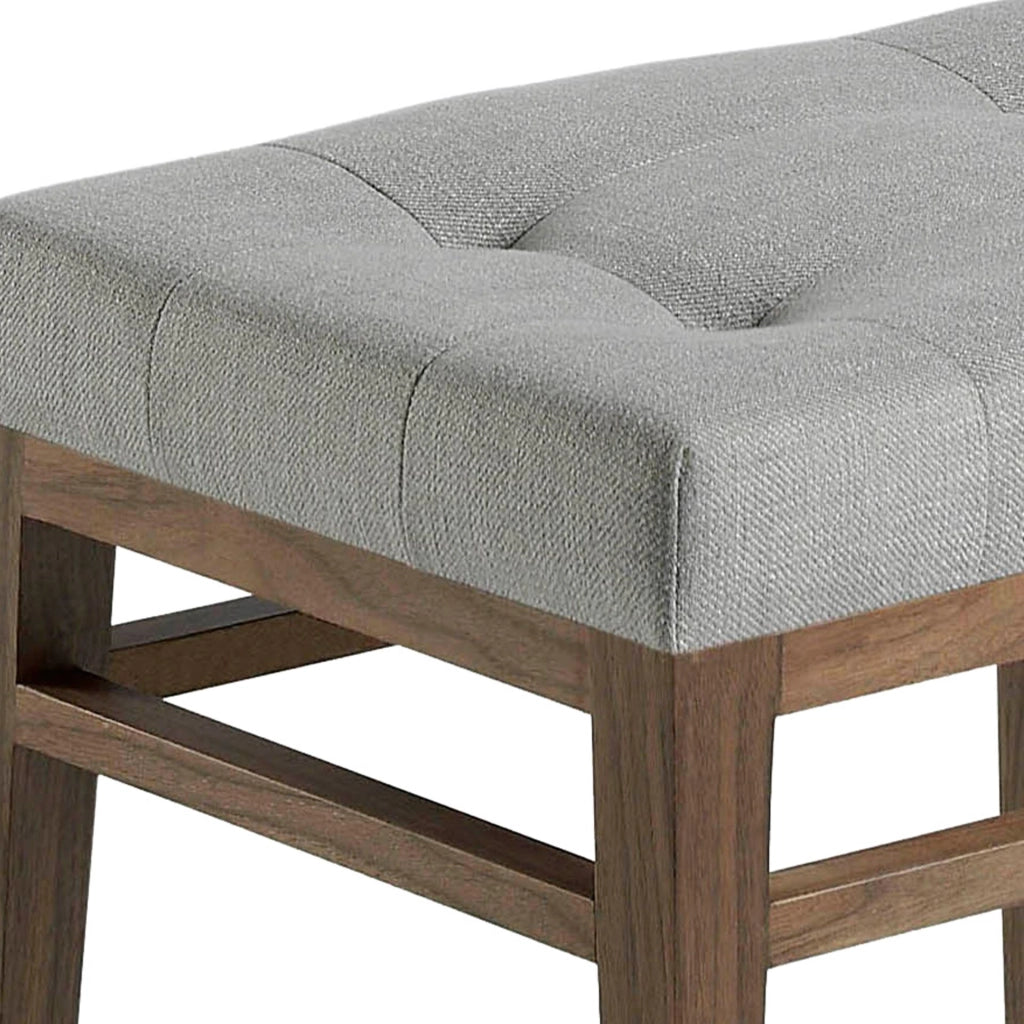Sgabello in tessuto grigio