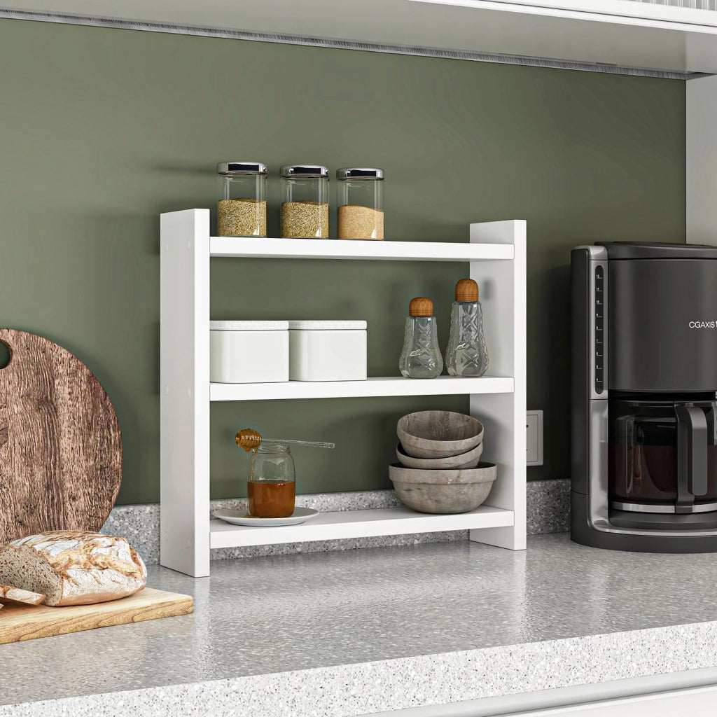 Scaffale da cucina in legno "Cosmic" - 44 x 10 x 40 cm - Bianco