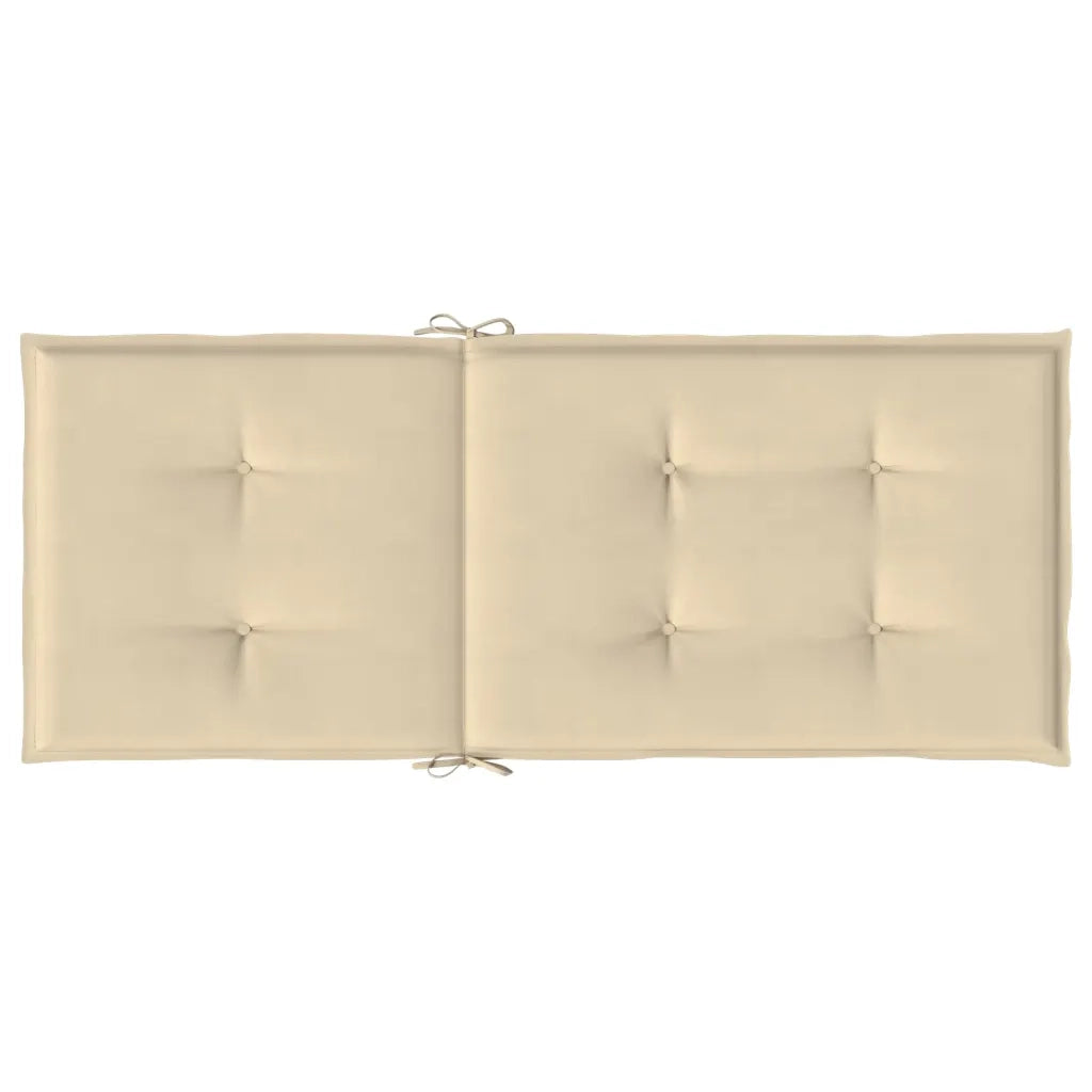 Cuscini per Sedie 2 pz Beige 120x50x3 cm in Tessuto