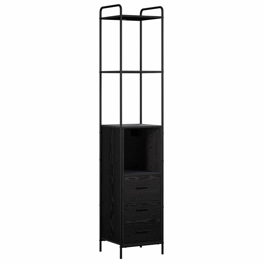 Mobile da Bagno Rovere Nero 40 x 36 x 200,5 cm 8014040