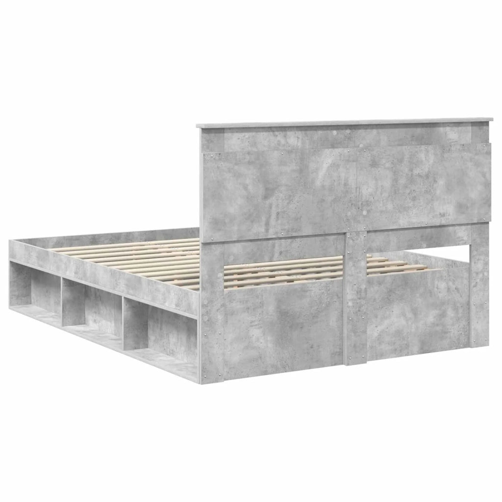 Struttura del letto Calcestruzzo 140 x 190 cm Pino massello 3410083