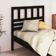 Testiera per Letto-Testata-Testiera Decorativa Nera 81x4x100 cm in Legno Massello di Pino 723917