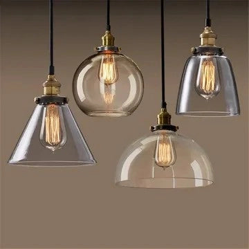 Lampada Da Soffitto Pensile Di Vetro Verto C