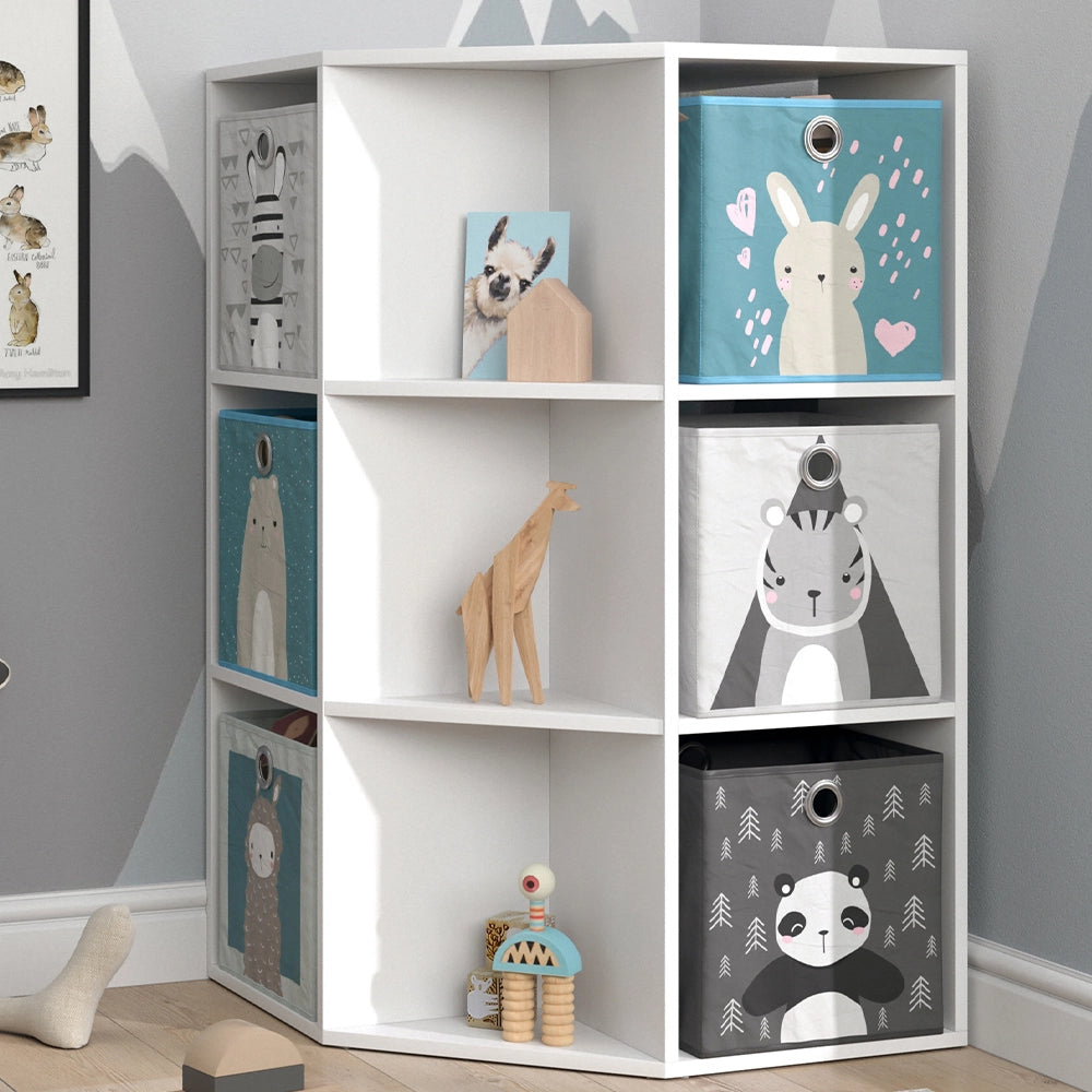 Vicco Libreria bambini Bianco 64 x 107.8 cm con 4 scatole pieghevoli