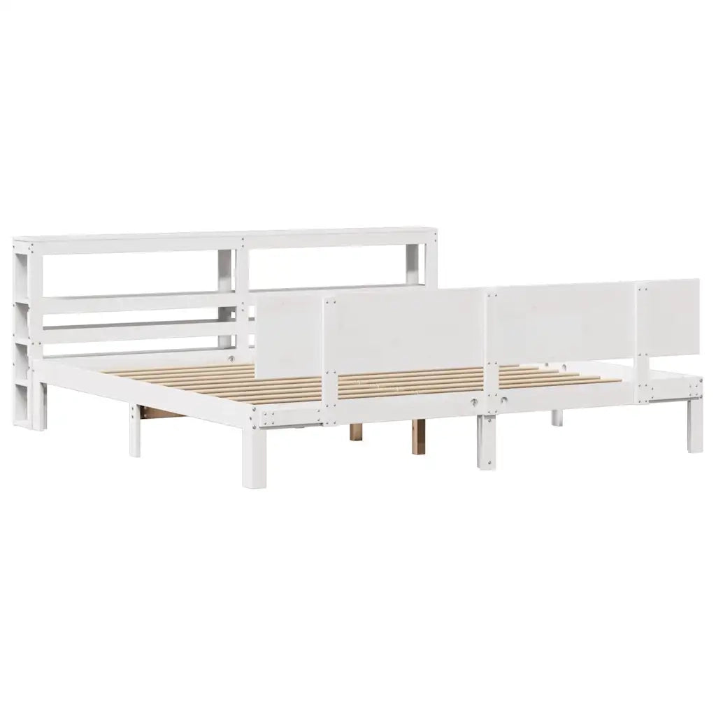 Giroletto con Testiera senza Materasso Bianco 180x200 cm 3306093