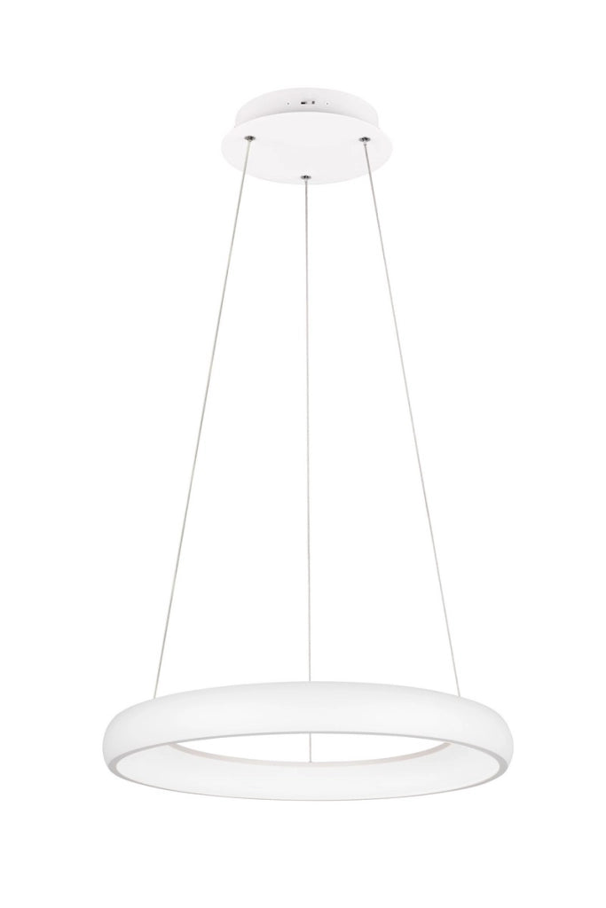 Lampada a sospensione bianca ring Ø62 LED 38W Cardona Trio