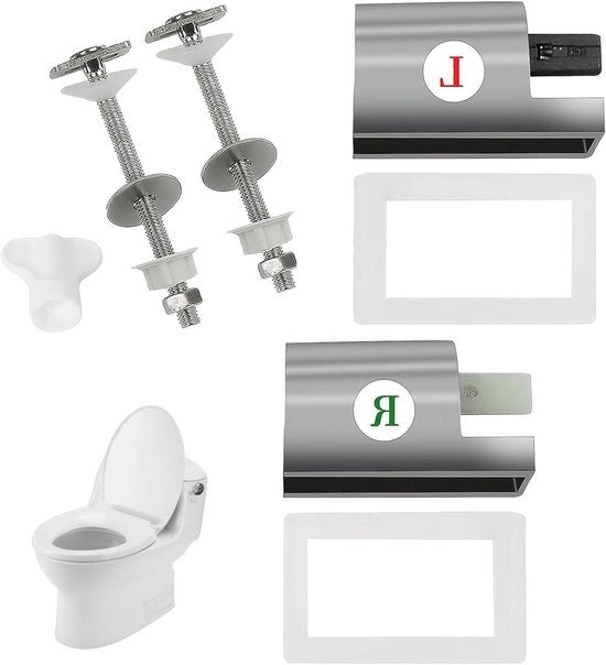 Braccio di chiusura morbido per WC - Universale Acciaio Inossidabile a forma di D - Facile da installare con Cardani anti-ossidazione