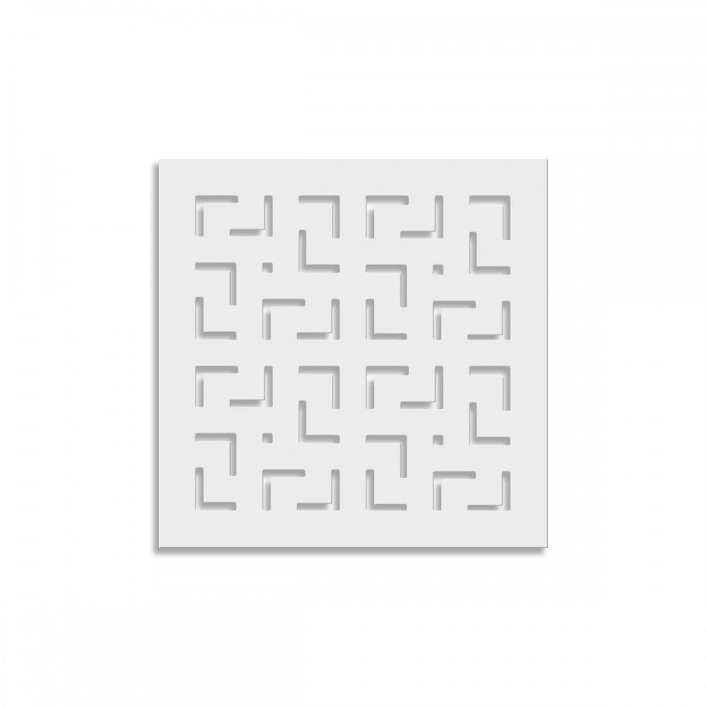 LABYRINTH -M- - Pannello in PVC traforato - Parasole Colore: bianco, Misura: 48x48 cm