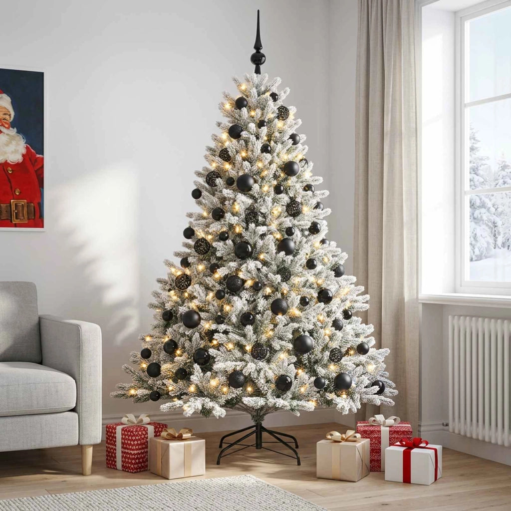 Albero di Natale artificiale con palline 180 cm 300 LED 3466373