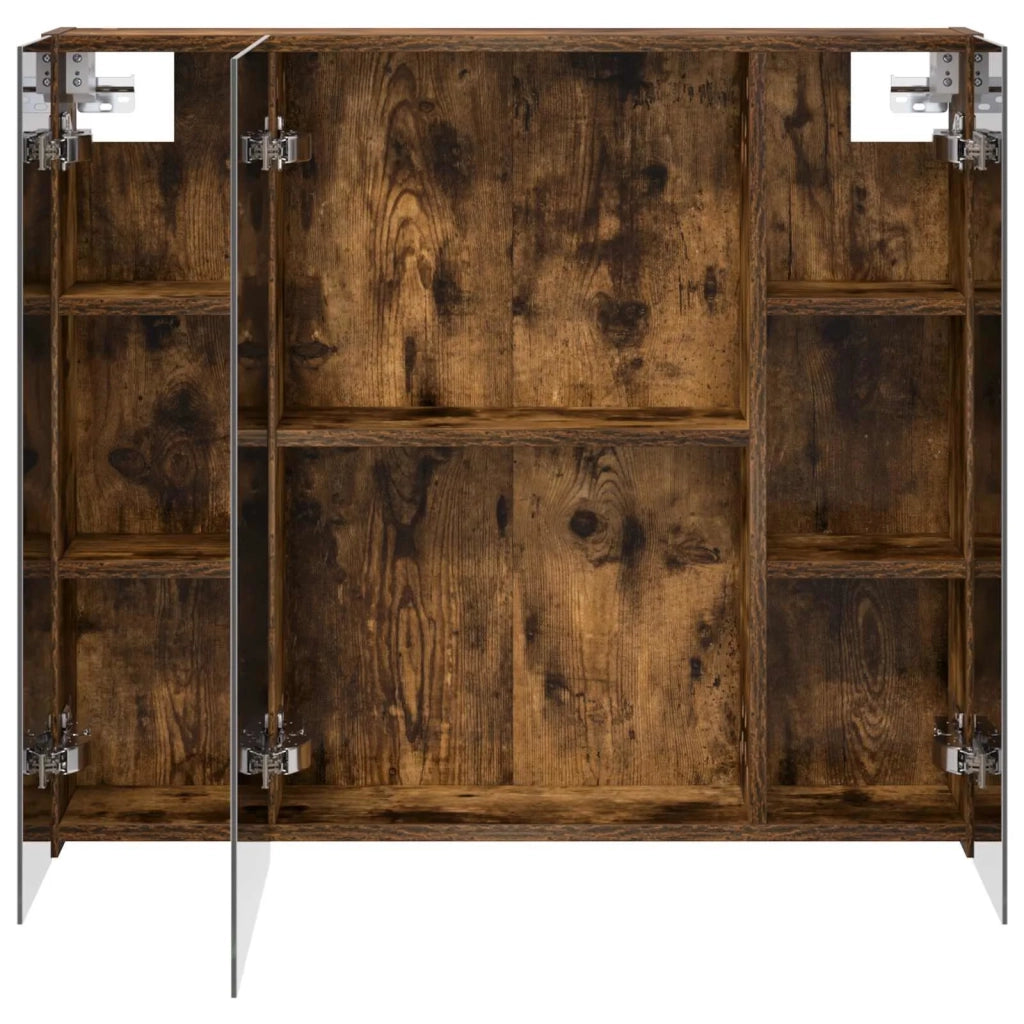Mobiletto per specchio da bagno Rovere fumé 80 x 14.5 x 70 cm