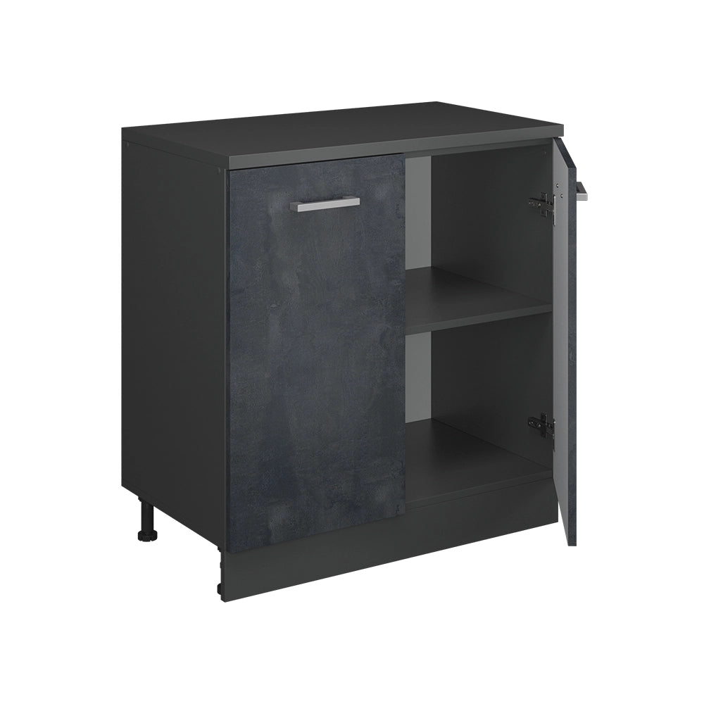 Mobile per mansarda Rion Calce nera/Antracite 80 x 83.8 cm senza inclinazione con 2 ante Vicco