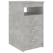 Mobiletto compatto con cassetti e ripiano superiore moderno in legno composito grigio cemento dimensioni 40 x 50 x 76 cm. Codice articolo: 02_0047699.