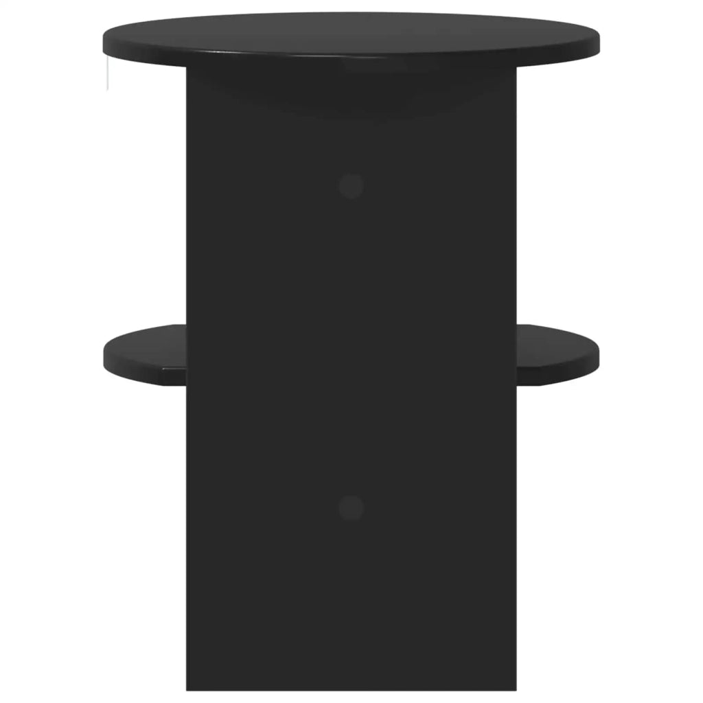 Mobile laterale 2 pcs Nero Ø40 x 50 cm Legno ingegnerizzato 899819